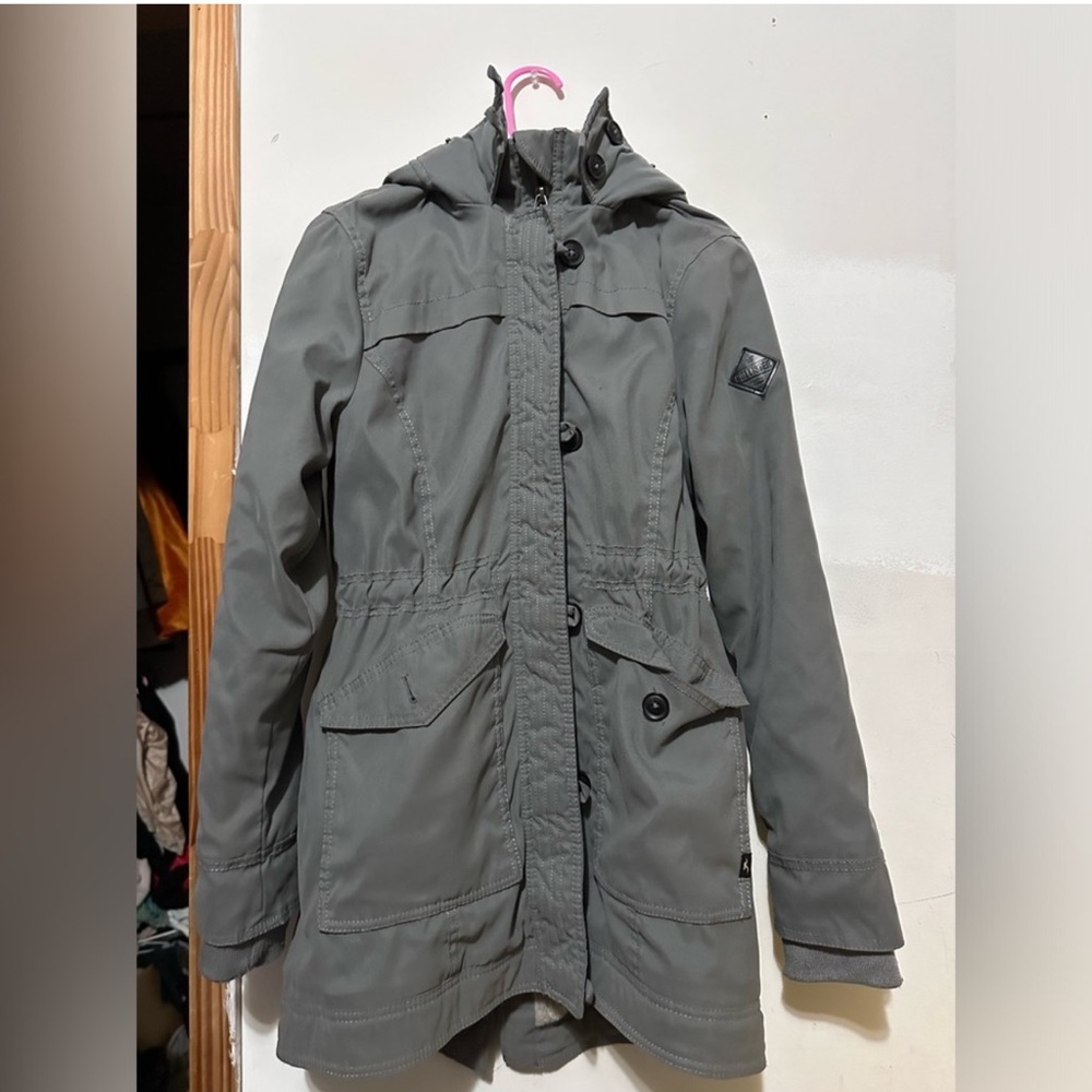 Hollister fur lined jacket - gray
